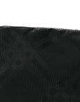 Nylon Jacquard Check Belt Bag Black