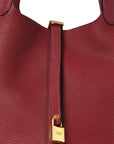 Taurillon Clemence Picotin Lock 22 MM Rouge H