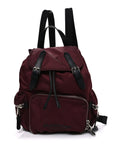 Nylon Medium Rucksack Backpack Burgundy Red