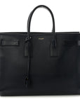 Calfskin Large Sac de Jour Carryall Navy Blue