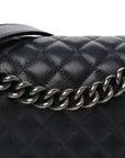Caviar Quilted Medium Boy Flap Black