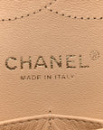 Caviar Quilted Jumbo Double Flap Beige