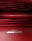 Calfskin Crocodile Embossed Monogram Sunset Chain Wallet Rouge Eros