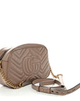 Calfskin Matelasse Small GG Marmont Chain Shoulder Bag Porcelain Rose