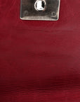 Glazed Calfskin Quilted Soft Boy Flap Red