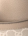 GG Supreme Monogram Textured Dollar Calfskin Small Rectangular Dionysus Shoulder Bag Beige Mystic White Oatmeal