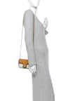 Vintage Effect Calfskin Matelasse Diagonal Super Mini Torchon GG Marmont Shoulder Bag Cognac Mystic White Blue Agata