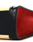 Drummed Calfskin Nubuck Nano Tri-Color Luggage Ruby