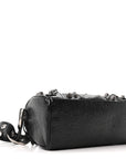 Agneau Arena Mini Le Cagole Duffle Crossbody Bag Black
