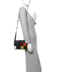 Paper Calfskin Maxi Intreccio Cassette Crossbody Bag Brown Multicolor