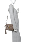 Calfskin Matelasse Monogram Lou Camera Bag Dark Beige