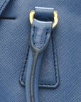 Saffiano Small Galleria Double Zip Tote Cobalto