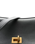 Smooth Calfskin Large Rodeo Top Handle Handbag Black