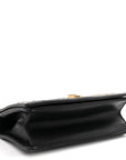 Lambskin Studded Medium D1ORama Flap Bag Black