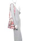 Canvas Embroidered Medium D1ORamour D-Royaume Lady D-Lite Red Multicolor