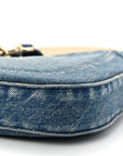 Denim Small Jackie Shoulder Bag Blue Denim