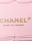 Caviar Quilted Medium Double Flap Light Pink