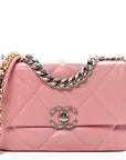 Lambskin Quilted Medium CHNL 19 Flap Light Pink