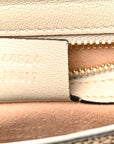 GG Supreme Monogram Calfskin Small Padlock Messenger Shoulder Bag Beige Mystic White Sun Oil