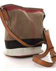 Canvas Mega Check Mini Ashby Tassel Crossbody Saddle Brown