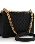 Caviar Quilted New Medium Boy Flap Black