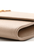 Grain De Poudre Monogram Uptown Chain Wallet Dark Beige