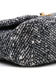 Tweed Quilted Medium CHNL 19 Flap Grey