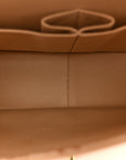 Caviar Quilted Jumbo Double Flap Beige