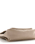 Crinkled Calfskin Matelasse Monogram Medium Niki Chain Satchel Gold Sand