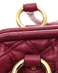 Calfskin Quilted Leather Stam Bag Pink