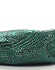 Crystal Embellished Satin Mini Hotfix Jodie Emerald