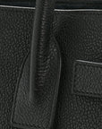 Grained Calfskin Baby Sac De Jour Black