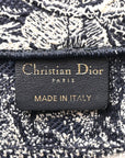 Calfskin D1ORiviera Toile De Jouy Small Book Tote With Strap Blue Multicolor
