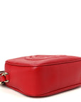 Pebbled Calfskin Small Soho Disco Bag Vibrant Red