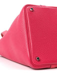 Taurillon Clemence Tri-Color Picotin Lock 18 PM Rose Extreme Rose Mexico Rouge De Coeur