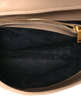 Calfskin Y Quilted Monogram Medium Loulou Chain Satchel Dark Beige