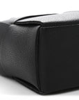 Grained Calfskin Intrecciato Mini Arco Tote Black