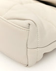 Lambskin Quilted Toy Loulou Puffer Monogram Chain Satchel Crema Soft