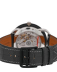 Platinum Titanium Alligator 43mm Arceau Le Temps Voyageur Automatic Watch Noir