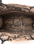 Canvas Embroidered Medium Plan De Paris Book Tote Beige Multi
