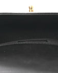 Calfskin Chevron Quilted Medium Boy Flap Black