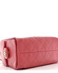 Caviar Quilted Mini CHNL 25 Handbag Coral