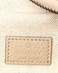 GG Supreme Monogram Textured Calfskin Web Retro Interlocking G Belt Bag Beige Mystic White Oatmeal