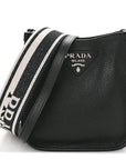 Vitello Daino Soft Mini Hobo Messenger Bag Black