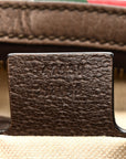 GG Supreme Monogram Web Ophidia Half Moon Hobo Brown