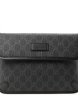 GG Supreme Monogram Web Slim Belt Bag Black Grey