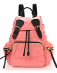 Nylon Medium Rucksack Backpack Bright Coral Pink