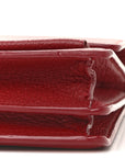 Grained Calfskin Medium Monogram Sunset Satchel Red