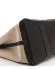 Buffle Skipper Toile Garden Party 36 MM Tote Marron Fonce