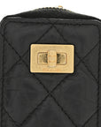 Aged Calfskin Quilted 2.55 Reissue Clutch With Chain Black